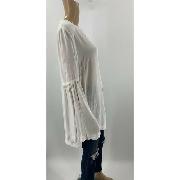 Free People Easy Girl Top Size M White Tunic - Picture 5 of 8